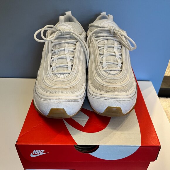 Nike Air Max 97 White/White-Gum Light Brown Mens US 11 DJ2740100